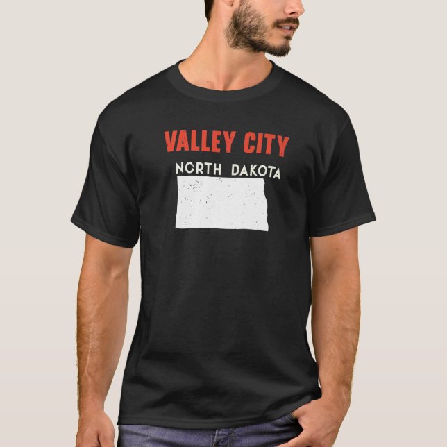 Camiseta Ciudad del Valle Dakota del Norte Estados Unidos V (Anverso)