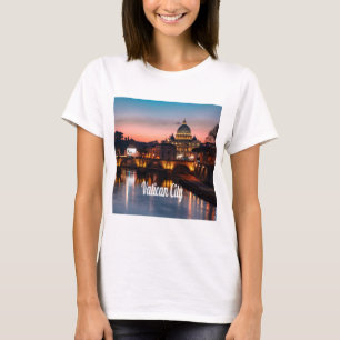 Camiseta Ciudad del Vaticano De Noche Iglesia Católica Roma