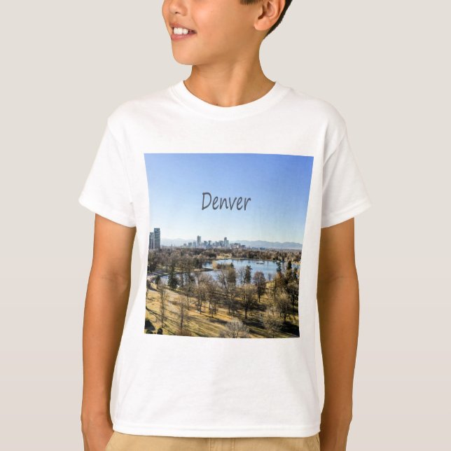 Camiseta Ciudad Denver y Montañas Colorado (Anverso)