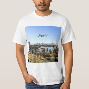 Camiseta Ciudad Denver y Montañas Colorado