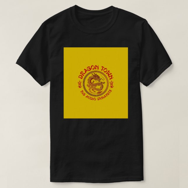 Camiseta Ciudad Dragón - Gran dinamita de audio (Diseño del anverso)