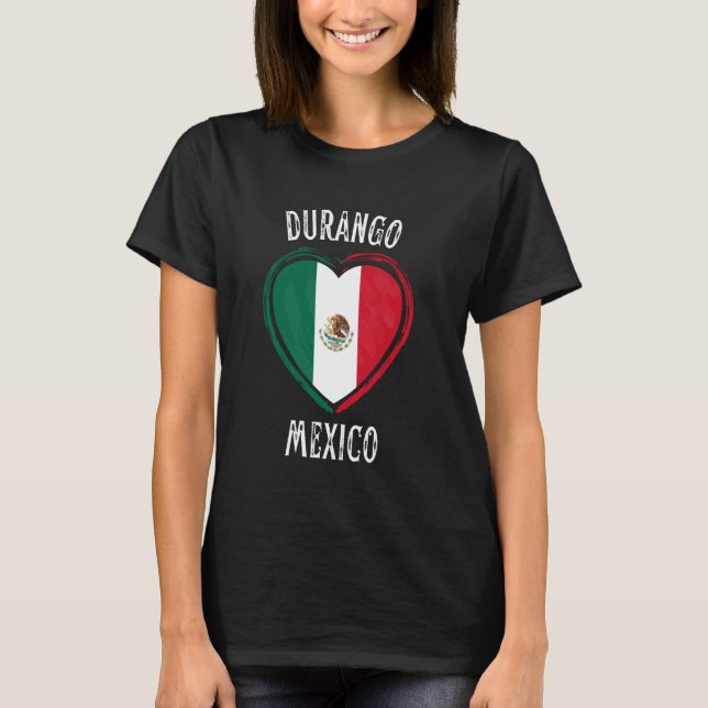 Camiseta Ciudad Durango, con Bandera de México (Anverso)