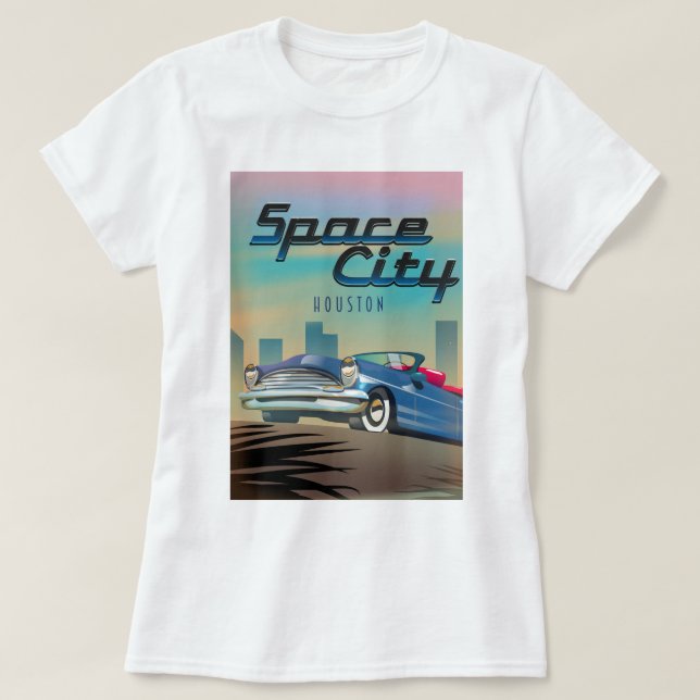 Camiseta Ciudad Espacial Houston (Diseño del anverso)