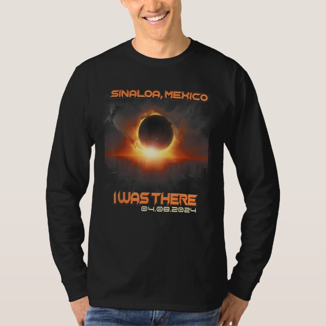 Camiseta Ciudad estética Eclipse solar total 2024 Sinal (Anverso)