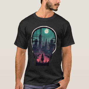 Camiseta ciudad extraterrestre post-apocalíptica