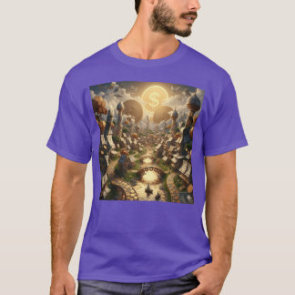 Camiseta Ciudad flotante de monedas amigo de la fortuna