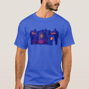 Camiseta Ciudad Futurista de Bitcoin