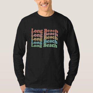 Camiseta Ciudad Hippie Vintage de los 70 USA - Retro Long B