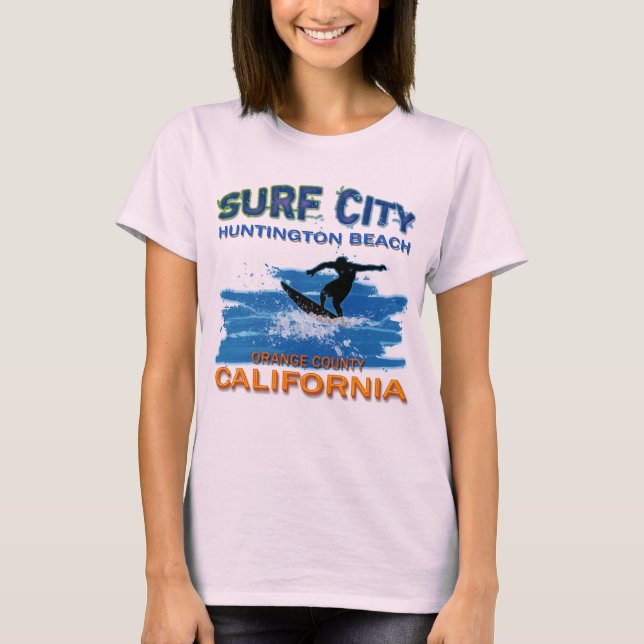 CAMISETA CIUDAD HUNTINGTON BEACH DE LA RESACA (Anverso)