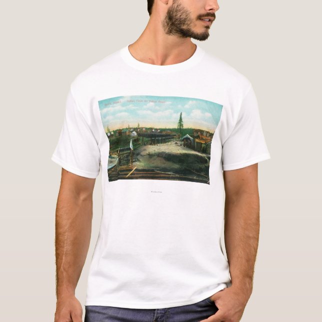 Camiseta Ciudad india en el Yukón RiverAnvik, AK (Anverso)