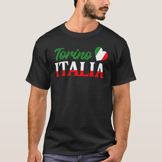 Camiseta Ciudad Italiana Italia Nacida Cultura Cute Torino  (Anverso)
