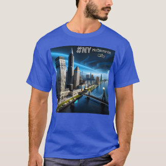 Camiseta Ciudad Metaverso Nueva York vintage