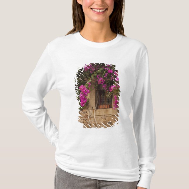 Camiseta Ciudad Monumental, edificios cubiertos de flores (Anverso)