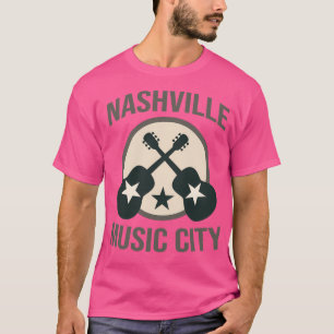 Camiseta Ciudad musical Nashville Tennessee con Guitars y S