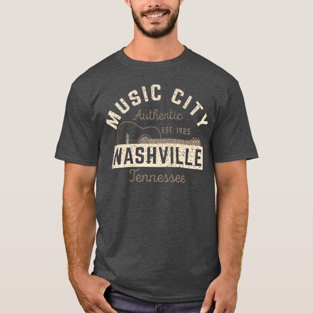 Camiseta Ciudad musical Nashvilleennessee Nashville Music C (Anverso)
