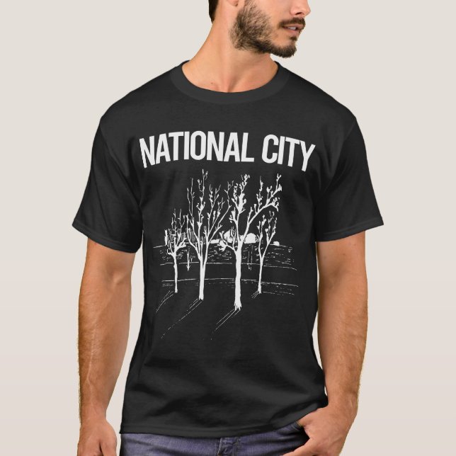 Camiseta Ciudad nacional de los árboles de la calle (Anverso)