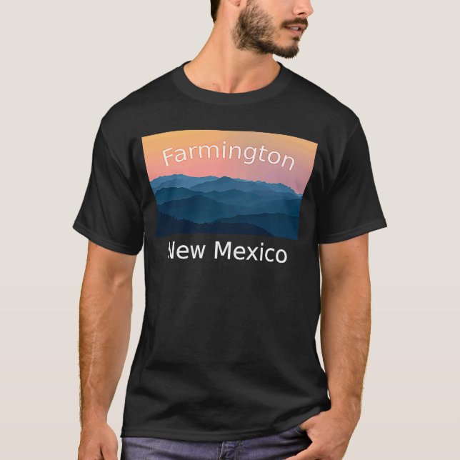 Camiseta Ciudad natal de Farmington New Mexico Mountain Sun (Anverso)