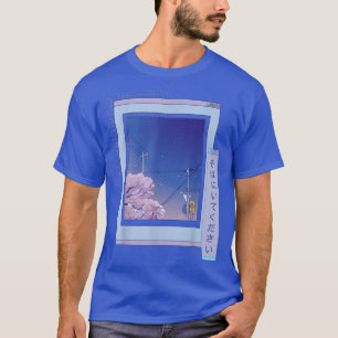 Camiseta Ciudad nocturna japonesa de Sakura Cute Anime
