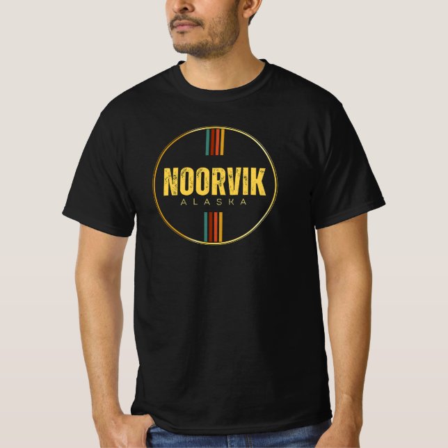 Camiseta Ciudad noorvik retro vintage de alaska (Anverso)