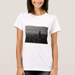 Camiseta Ciudad Nueva York Blanca y Negra