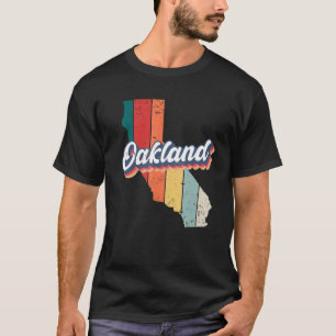 Camiseta Ciudad Oakland Retro Vintage Ciudad Natal Californ
