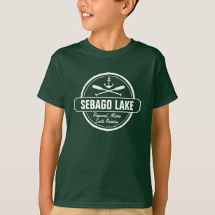 Camiseta Ciudad personalizada y nombre del Lago Sebago Main