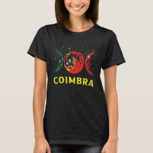 Camiseta Ciudad portuguesa de Coimbra Bandera retro de Port