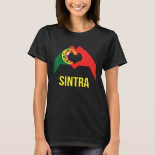 Camiseta Ciudad portuguesa de Sintra amor bandera de Portug