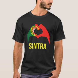 Camiseta Ciudad portuguesa de Sintra amor bandera de Portug