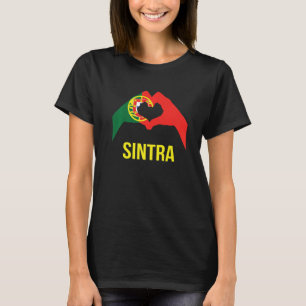 Camiseta Ciudad portuguesa de Sintra amor bandera de Portug