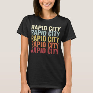 Camiseta Ciudad Rápida Dakota del Sur Ciudad Rápida SD Retr
