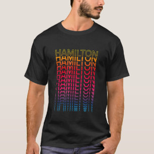 Camiseta Ciudad retro colorida Nostalgic Hamilton