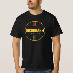 Camiseta Ciudad retro vintage de Shishmaref, estado de alas