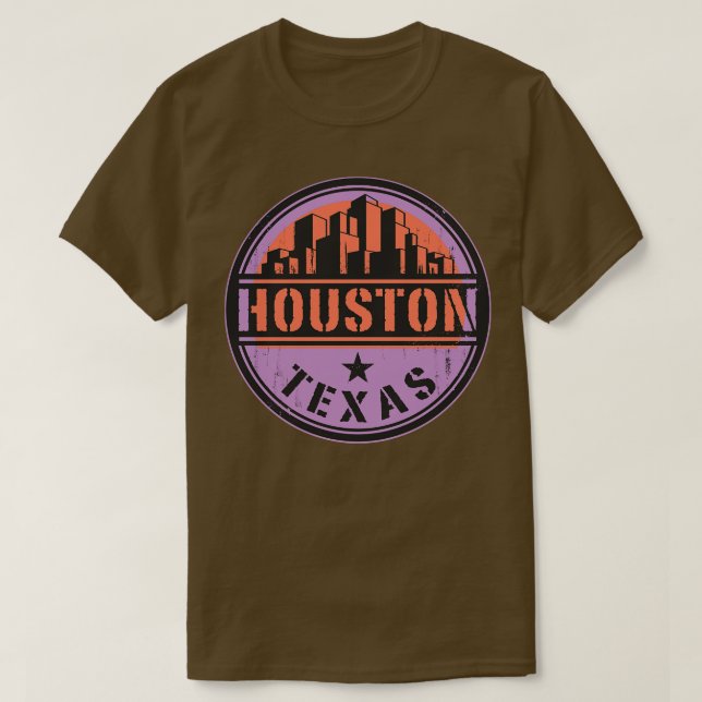 Camiseta Ciudad urbana de Houston Texas (Diseño del anverso)
