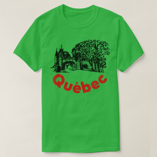 Camiseta Ciudad Vieja de Quebec (Diseño del anverso)