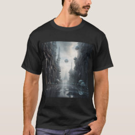 Camiseta Ciudad y orbe de Sci-fi