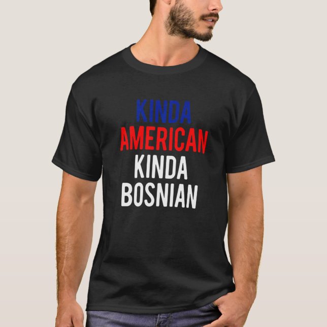 Camiseta Ciudadanía doble BosniaKinda ciudad bosnio-estadou (Anverso)