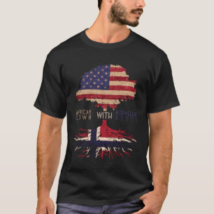 Camiseta Ciudadanía Estados Unidos Noruego País Orgullo Nac