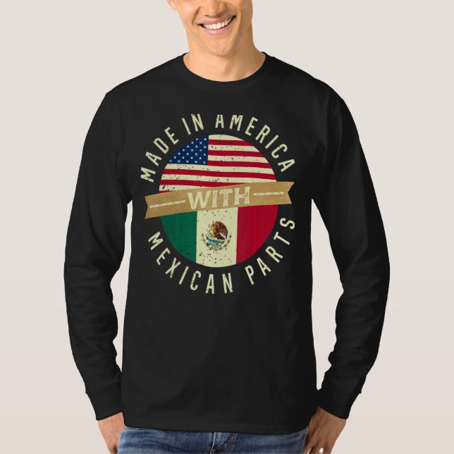 Camiseta Ciudadanía mexicana norteamericana Bandera mexican (Anverso)