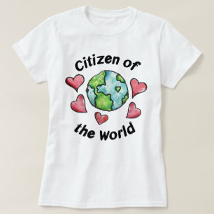 Camiseta Ciudadano del Mundo Viajero Global Minimalista