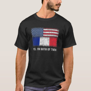 Camiseta Ciudadano Dual De Bandera Americana Francesa Franc