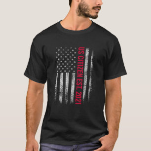 Camiseta Ciudadano Est. 2021 USA Citizenship Gift American