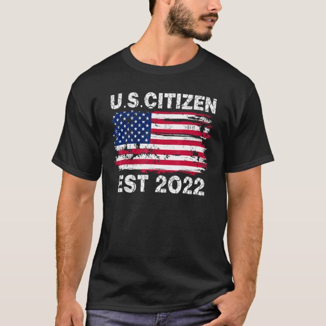 Camiseta Ciudadano Estadounidense Est 2022 Inmigrante Estad (Anverso)