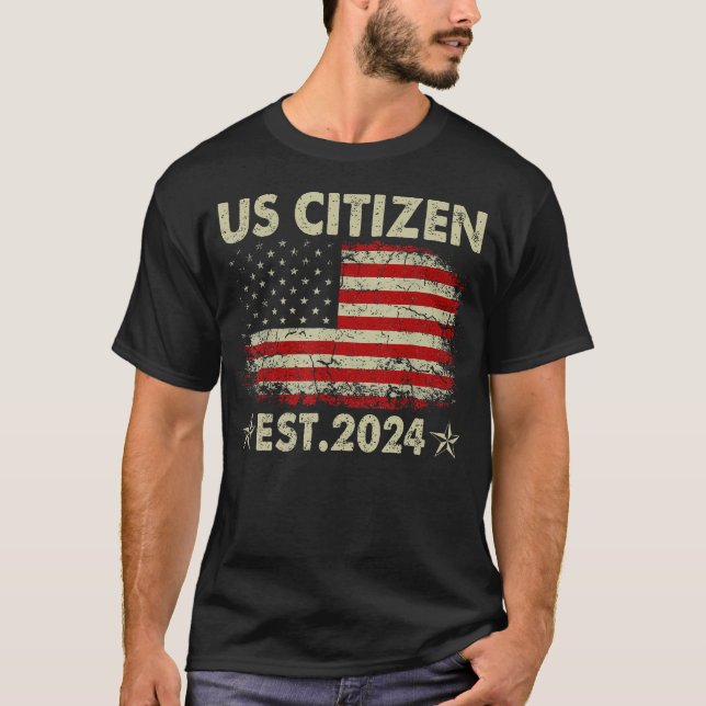 Camiseta Ciudadano Estadounidense Est 2024 Inmigrante Estad (Anverso)