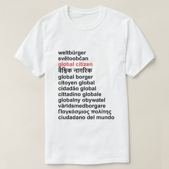 CAMISETA CIUDADANO GLOBAL (Diseño del anverso)