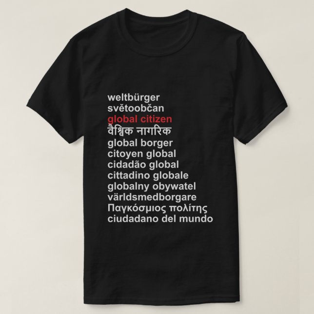 CAMISETA CIUDADANO GLOBAL (Diseño del anverso)