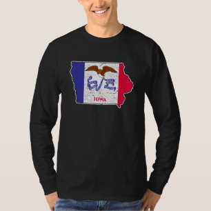 Camiseta Ciudadano Orgulloso Estados Unidos Mapa Iowa