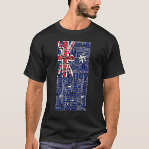 Camiseta Ciudades de Australia Bandera Raíces Australianas