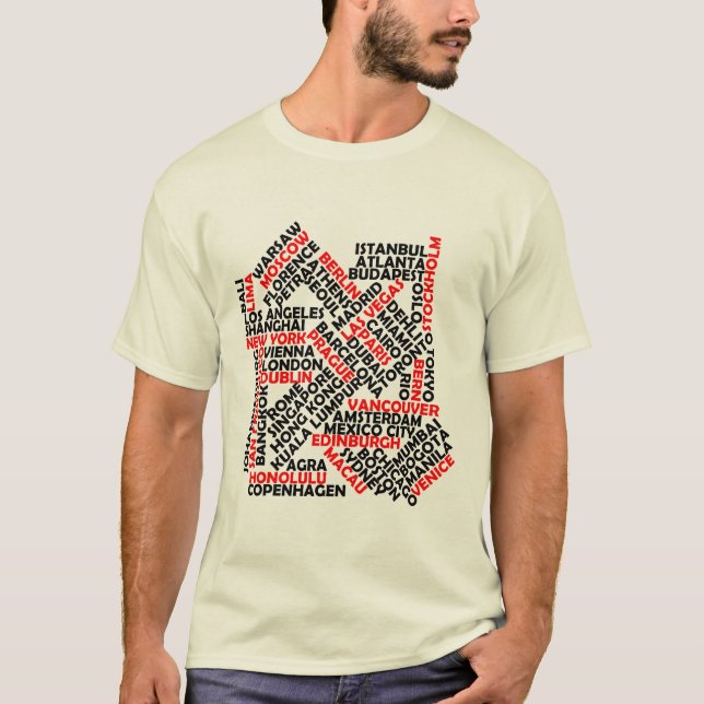 Camiseta Ciudades de todo el mundo (Anverso)