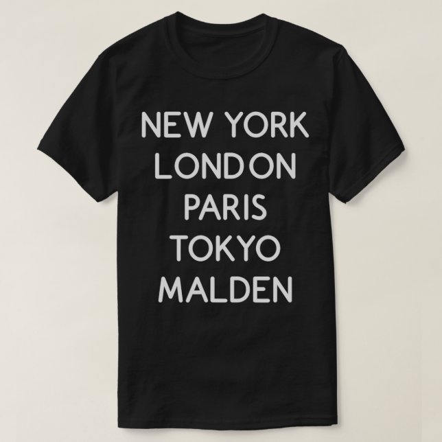 Camiseta Ciudades Malden de clase mundial (Diseño del anverso)